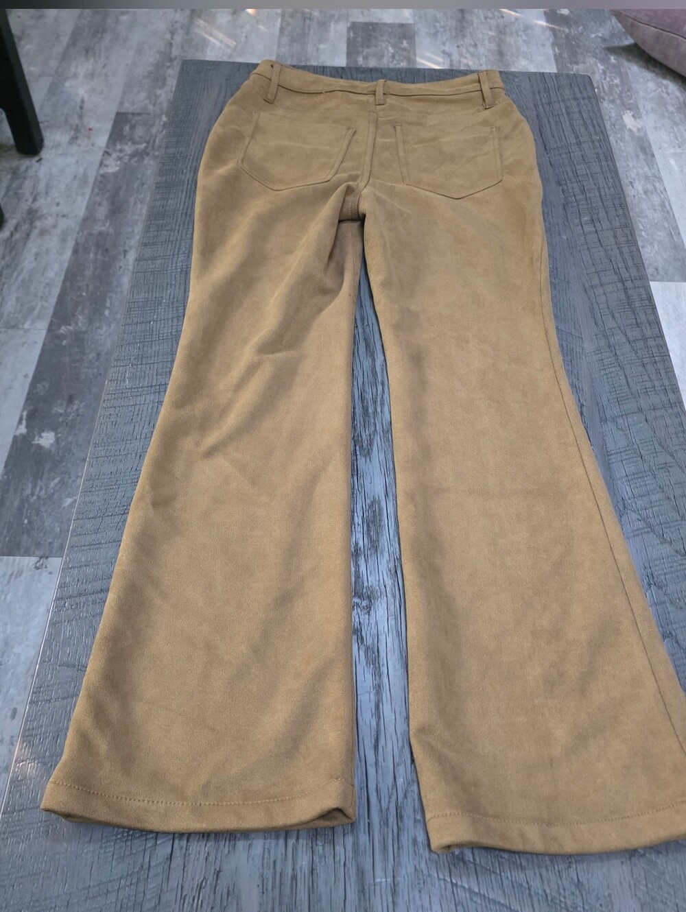 Tahari Elie High-Rise Faux Leather  Pants in Camel Brown ( Size : 4) - Picture 5 of 7
